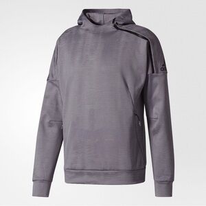 Adidas Z.N.E. Pulse Hoodie Sweatshirt Men’s Gray Heartbeat Texture BS4951 Size S